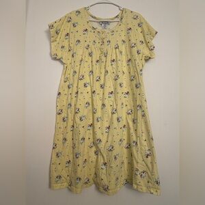 Anthony Richard’s Vintage Nightgown Size L Yellow Spring Floral 100% Cotton